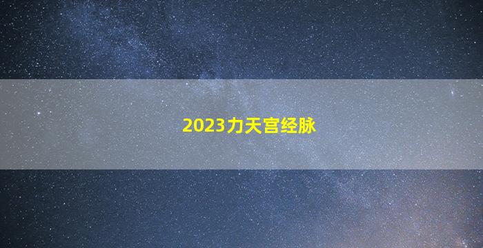 2023力天宫经脉