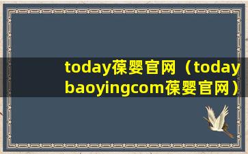 today葆婴官网（todaybaoyingcom葆婴官网）