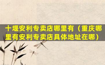 十堰安利专卖店哪里有（重庆哪里有安利专卖店具体地址在哪）