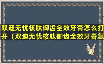 双迪无忧核肽御齿全效牙膏怎么打开（双迪无忧核肽御齿全效牙膏怎么用）