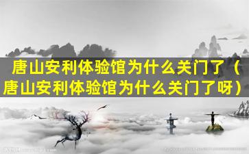 唐山安利体验馆为什么关门了（唐山安利体验馆为什么关门了呀）
