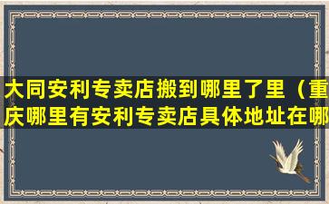 大同安利专卖店搬到哪里了里（重庆哪里有安利专卖店具体地址在哪）
