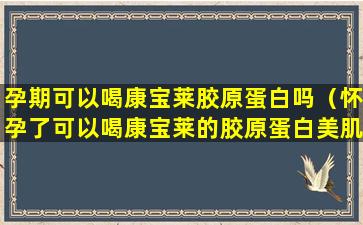 孕期可以喝康宝莱胶原蛋白吗（怀孕了可以喝康宝莱的胶原蛋白美肌吗）