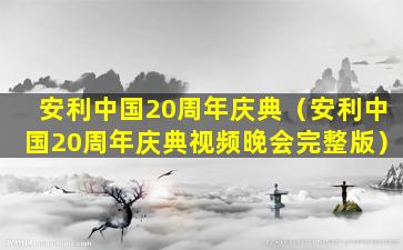 安利中国20周年庆典（安利中国20周年庆典视频晚会完整版）