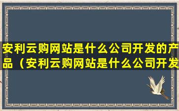 安利云购网站是什么公司开发的产品（安利云购网站是什么公司开发的产品类型）