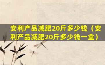 安利产品减肥20斤多少钱（安利产品减肥20斤多少钱一盒）