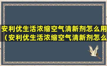 安利优生活浓缩空气清新剂怎么用（安利优生活浓缩空气清新剂怎么用视频）