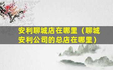 安利聊城店在哪里（聊城安利公司的总店在哪里）