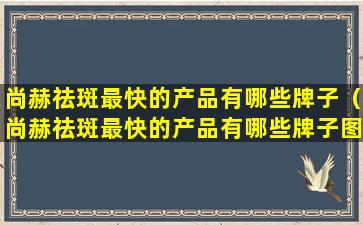 尚赫祛斑最快的产品有哪些牌子（尚赫祛斑最快的产品有哪些牌子图片）