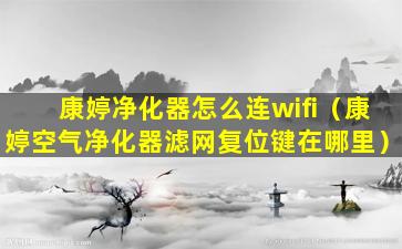 康婷净化器怎么连wifi（康婷空气净化器滤网复位键在哪里）