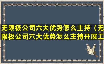 无限极公司六大优势怎么主持（无限极公司六大优势怎么主持开展工作）