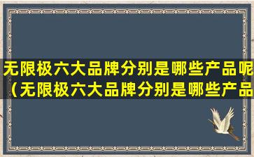 无限极六大品牌分别是哪些产品呢（无限极六大品牌分别是哪些产品呢视频）