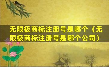 无限极商标注册号是哪个（无限极商标注册号是哪个公司）