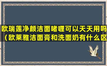 欧瑞莲净颜洁面啫喱可以天天用吗（欧莱雅洁面膏和洗面奶有什么区别）