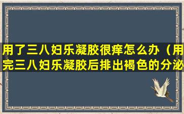 用了三八妇乐凝胶很痒怎么办（用完三八妇乐凝胶后排出褐色的分泌物）