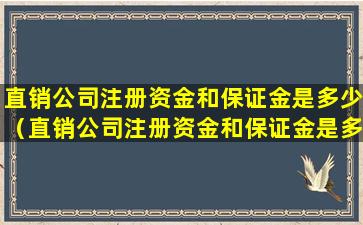 直销公司注册资金和保证金是多少（直销公司注册资金和保证金是多少合适）