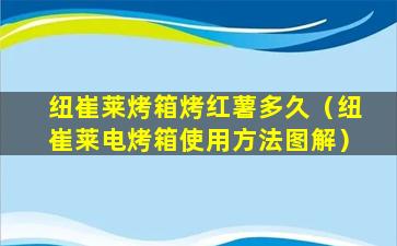 纽崔莱烤箱烤红薯多久（纽崔莱电烤箱使用方法图解）