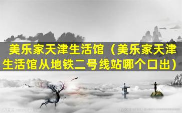 美乐家天津生活馆（美乐家天津生活馆从地铁二号线站哪个口出）