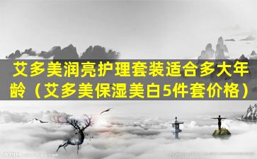 艾多美润亮护理套装适合多大年龄（艾多美保湿美白5件套价格）