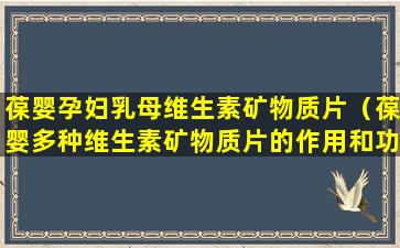 葆婴孕妇乳母维生素矿物质片（葆婴多种维生素矿物质片的作用和功效）