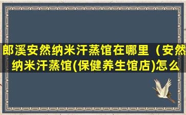 郎溪安然纳米汗蒸馆在哪里（安然纳米汗蒸馆(保健养生馆店)怎么样）
